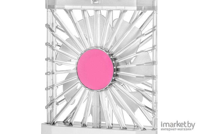Беспроводной мини-вентилятор KITFORT KT-406-1 бело-розовый