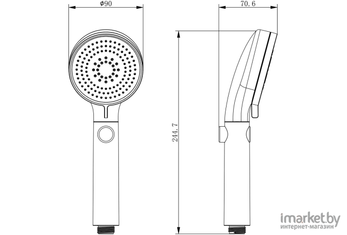 Лейка душевая Lemark LM0818CW