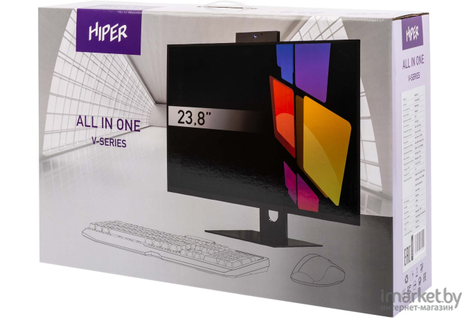 Моноблок Hiper V6 i3 12100 16Gb/SSD1Tb черный (HV6H6I3S1R16B)