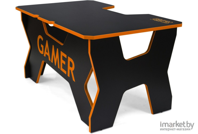 Компьютерный стол Generic Comfort Gamer2/DS/NO черный/оранжевый