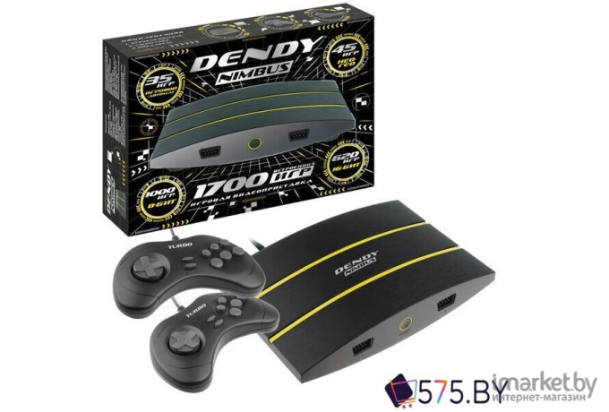 Игровая консоль Dendy Nimbus 1700 игр с HDMI черный/желтый