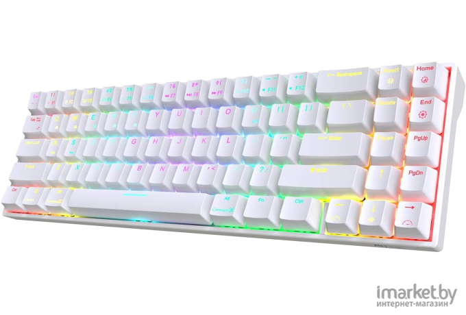 Клавиатура Royal Kludge RK71 White (USB/2.4 GHz/Bluetooth, RGB, Hot Swap, Red switch)