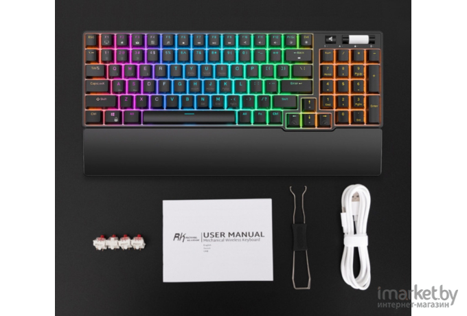 Клавиатура Royal Kludge RK96 Black (USB/2.4 GHz/Bluetoth, RGB, Hot Swap, Brown switch)