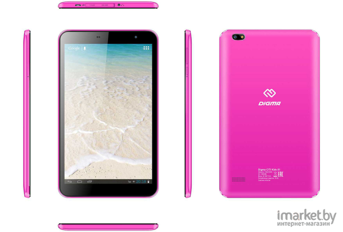 Планшет Digma CITI Kids 81 MT8321 RAM2Gb/ROM32Gb розовый (CS8233MG)