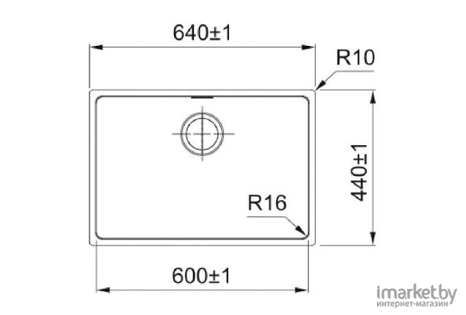 Кухонная мойка Franke FEX 110-60 стоп-вентиль (122.0689.809)