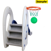 Пластиковая горка Kampfer Fast Wave с баскетбольным кольцом белый/синий