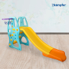 Пластиковая горка Kampfer Amber Slide с баскетбольным кольцом голубой/желтый
