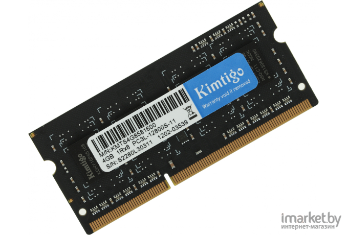 Оперативная память Kimtigo DDR3L 4Gb KMTS4G8581600