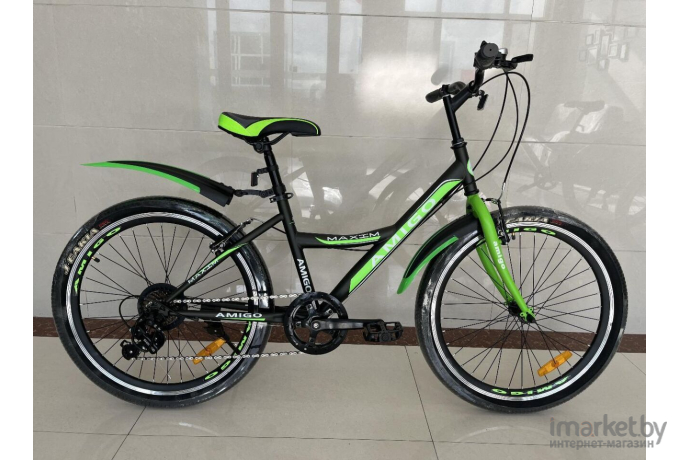 Велосипед горный Amigo 001 Maxim 26 черный/зеленый