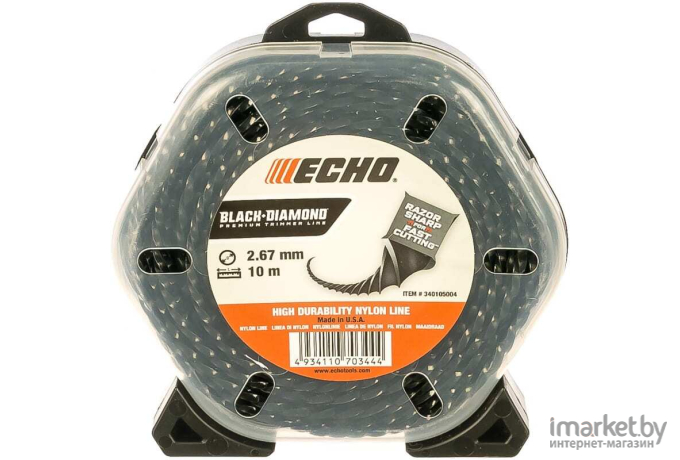 Корд триммерный Echo Black Diamond Line 2,7мм*10м (340105004)