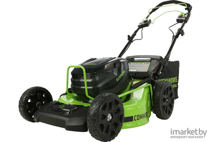 Аккумуляторная газонокосилка GreenWorks GC82LM51SP2 82В (2515907)