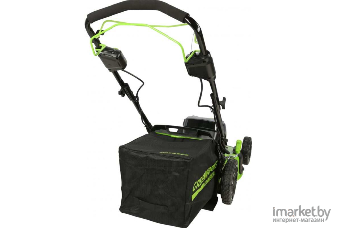 Аккумуляторная газонокосилка GreenWorks GC82LM51SP2 82В (2515907)