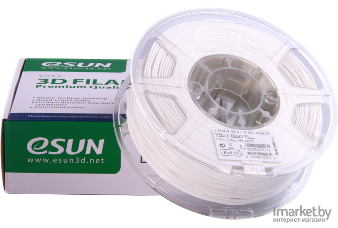 Пластиковая нить eSUN PLA+ 1,75 мм Bone White (PLA+175BW1)