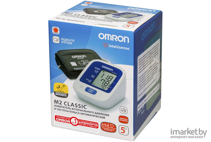 Тонометр Omron M2 Classic с универсальной манжетой (HEM-7122-LRU)