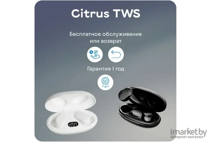 Наушники AccesStyle Citrus TWS White