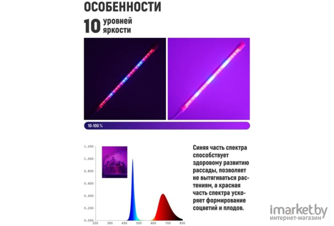 Светильник настольный ArtStyle TL-FC04S1W для растений белый