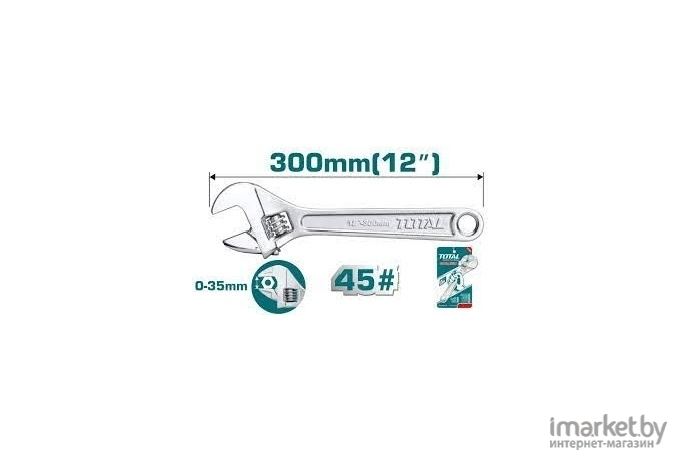 Ключ разводной Total THT1010123