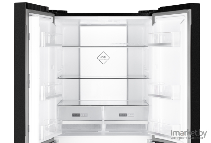 Холодильник Weissgauff WCD 450 XB NoFrost Inverter Черный (430798)