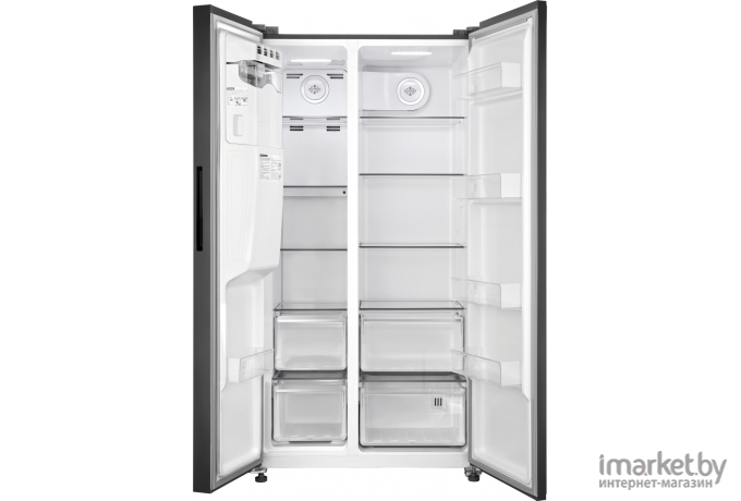 Холодильник Weissgauff Premium WSBS 697 NFBX Inverter Ice Maker Черный (430195)