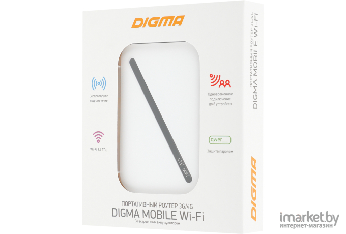 Модем Digma Mobile WiFi DMW1967 белый (DW1967WH)