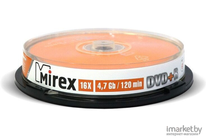 Оптический диск Mirex DVD+R 10 шт (UL130013A1L)