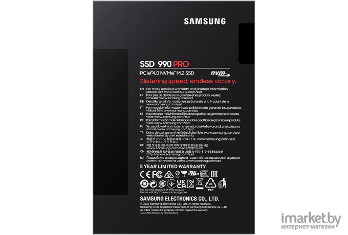 Твердотельный накопитель Samsung M.2 1.0Tb 990 PRO Series (MZ-V9P1T0BW)