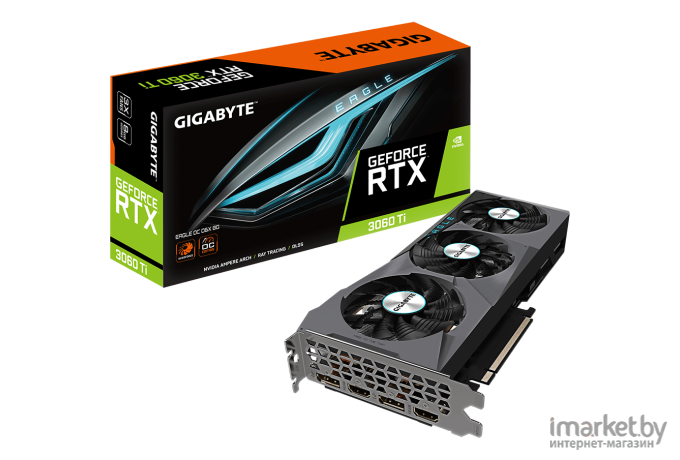 Видеокарта GigaByte GeForce RTX 3060 Ti Eagle OC D6X 8G (GV-N306TXEAGLE OC-8GD )