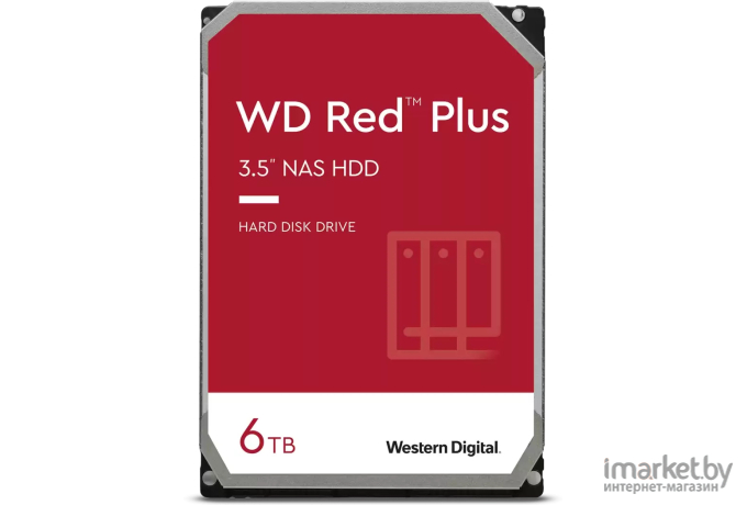 Жесткий диск HDD WD Red Plus 6TB 3.5 (WD60EFPX)