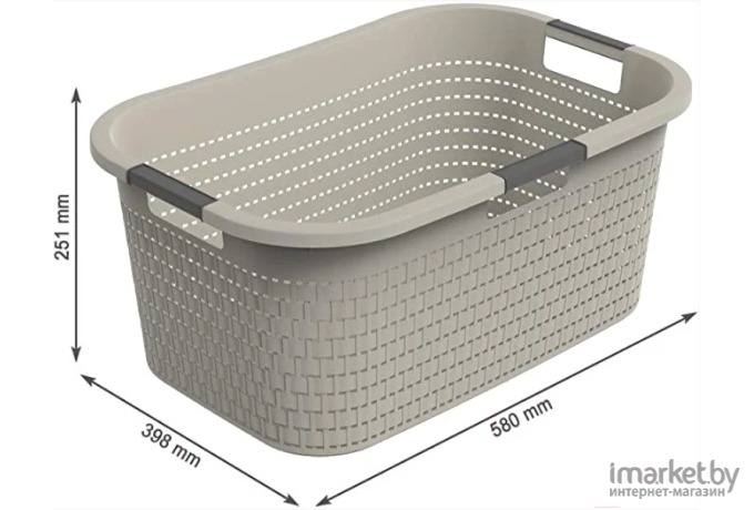 Корзина Rotho Country 40л капучино (1040407422)