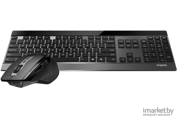 Комплект (клавиатура+мышь) Rapoo 9900M черный (19354)