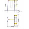Спортивно-игровой комплекс Romana Веселая лужайка-2 R.103.25.04-01 + качели фанерные 1.Д-26.00