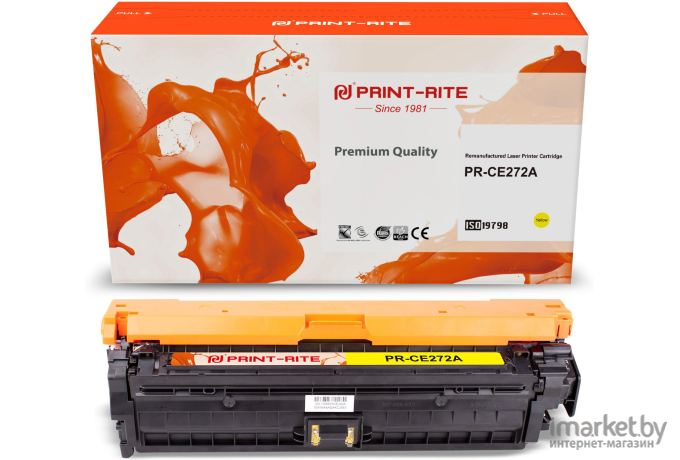Картридж лазерный Print-Rite TRH863CPU1J PR-CE272A желтый