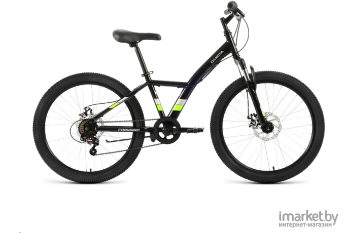 Детский велосипед Forward Iris 24 2.0 D 2022 черный/розовый (RBK22FW24732)