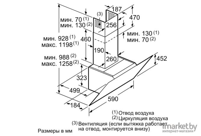 Кухонная вытяжка Neff D65IHM1S0