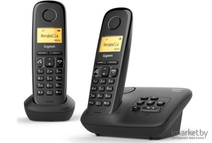 Радиотелефон Dect Gigaset A270 Duo Rus черный (L36852-H2812-S301)