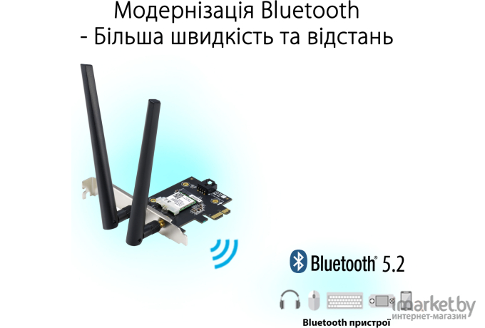 Wi-Fi адаптер ASUS PCE-AXE5400 (90IG07I0-ME0B10)