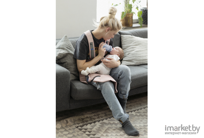 Сумка-кенгуру BabyBjorn Mini Cotton 0210.14 пудрово-розовый