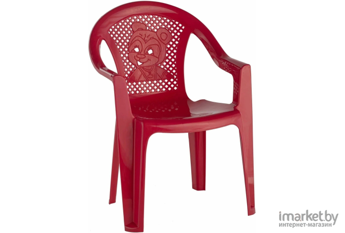 Кресло детское AksHome Мишутка красный