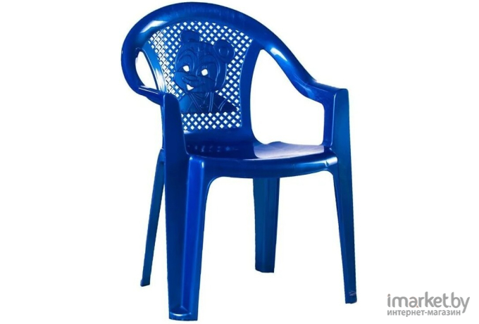 Кресло детское AksHome Мишутка синий