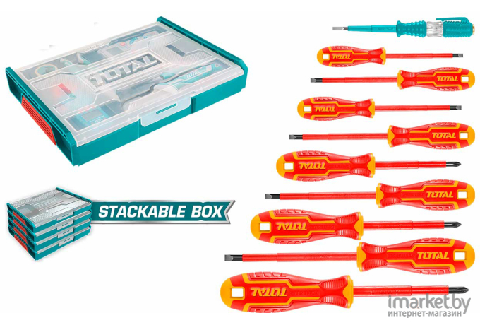Набор отверток диэлектрических Total THKTV02S101