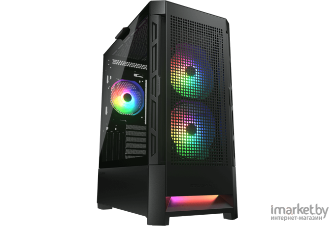 Корпус Cougar Airface RGB CGR-5ZD1B-AIR-RGB без БП Black (385ZD10.0004)