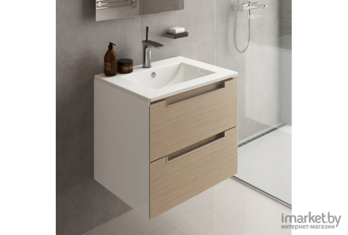 Умывальник Sanita Luxe Quadro 60 белый (WB.FN/Quadro/60-C/WHT.G/S1)