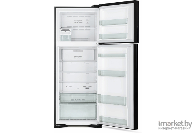 Холодильник Hitachi R-VG540PUC7 GGR Серое стекло