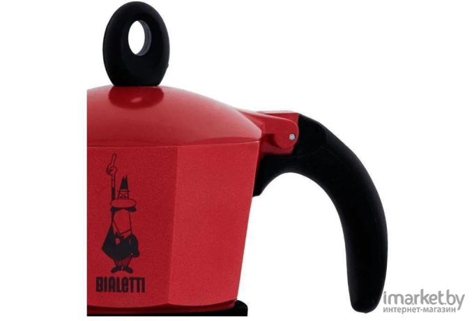 Кофеварка Bialetti Moka Induction нержавеющая сталь/красный (6946)