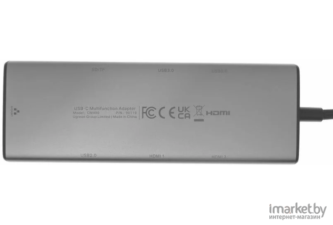 Док-станция UGREEN CM490-90119 Gray