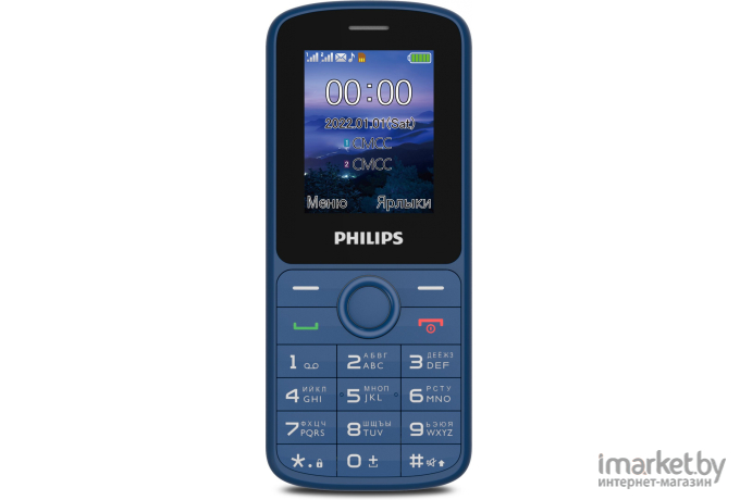 Мобильный телефон Philips E2101 Xenium синий (CTE2101BU/00)
