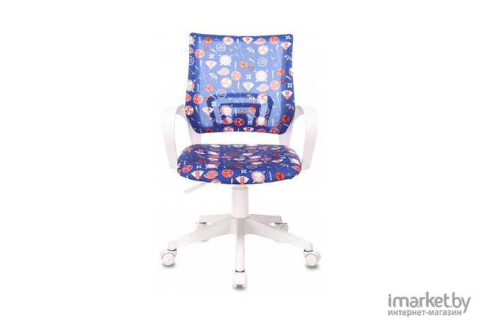 Кресло детское Бюрократ KD-W4 синий аниме/белый (KD-W4/NRTO-BL)
