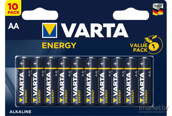 Батарейки Varta Energy LR6 AA BP10