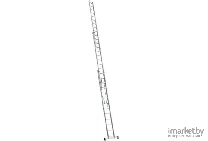 Лестница Сибин 38833-13 трехсекционная со стабилизатором 13 ступеней