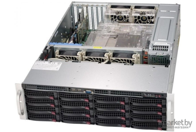 Серверная платформа SuperMicro SSG-6039P-E1CR16H x16 LSI3108 10G 2P 2x1200W